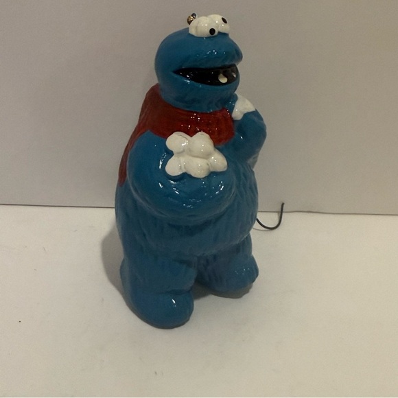 Vintage Sesame Street Cookie Monster Amd Big Ceramic Christmas Figurine Ornament - Picture 3 of 14